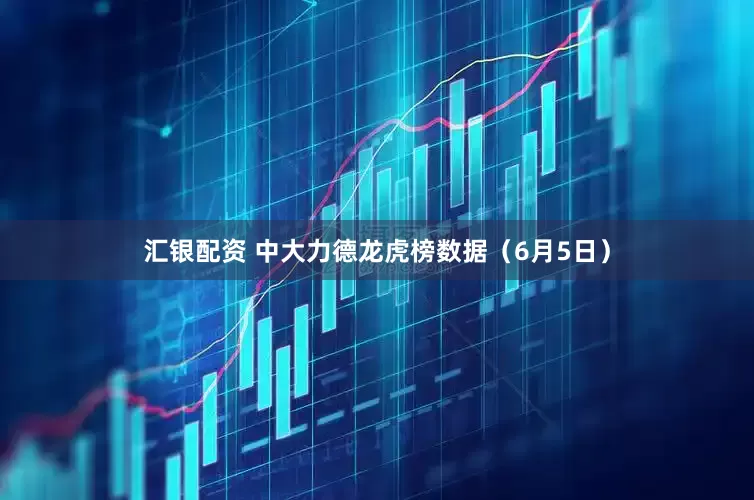 汇银配资 中大力德龙虎榜数据（6月5日）